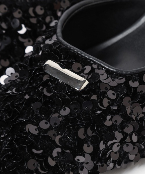 HARE（ハレ）の「スパンコールミュール(HARE)（パンプス・レディース・ブラック・MEDIUM/LARGE）」の7枚目の写真