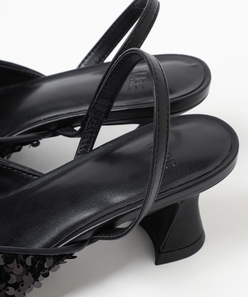 HARE（ハレ）の「スパンコールミュール(HARE)（パンプス・レディース・ブラック・MEDIUM/LARGE）」の8枚目の写真