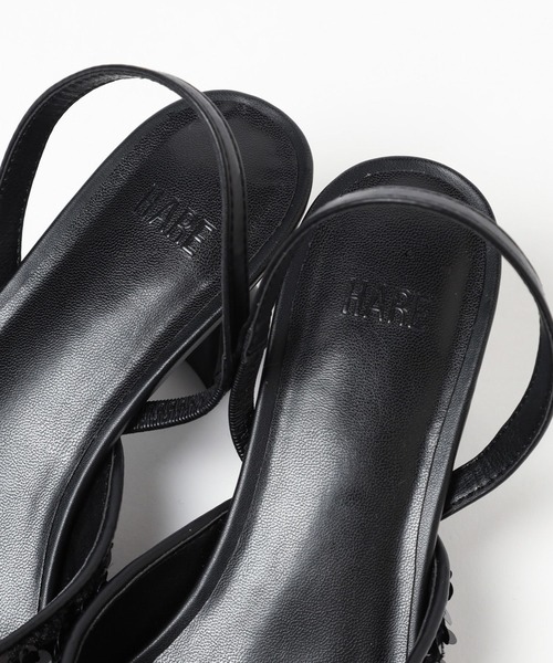 HARE（ハレ）の「スパンコールミュール(HARE)（パンプス・レディース・ブラック・MEDIUM/LARGE）」の2枚目の写真