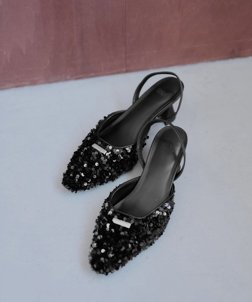 HARE（ハレ）の「スパンコールミュール(HARE)（パンプス・レディース・ブラック・MEDIUM/LARGE）」の20枚目の写真