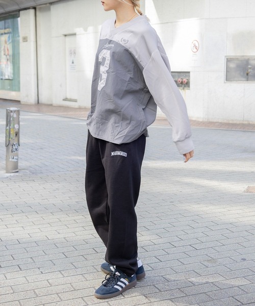 3.3 Field Trip （3.3フィールドトリップ）の「3.3 Field Trip／ロゴユニホーム 2105734（Tシャツ/カットソー・レディース・グレー/ネイビー・FREE）」の7枚目の写真