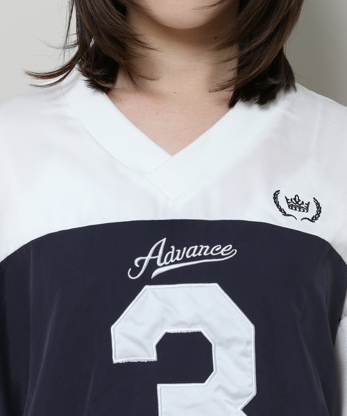 3.3 Field Trip （3.3フィールドトリップ）の「3.3 Field Trip／ロゴユニホーム 2105734（Tシャツ/カットソー・レディース・グレー/ネイビー・FREE）」の22枚目の写真