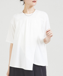 qualite | アシメフロントカットソー(Tシャツ/カットソー)