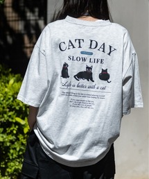 【a】CAT&DOG プリント BIG Tシャツ