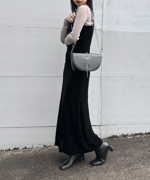 LVEU.(ラブユ.)の「【LVEU.】クルーネックラメシアートップス / トップス シアー シースルー ラメ クルーネック プルオーバー レイヤード ブラック グレー(Tシャツ/カットソー・レディース・ブラック/グレー・FREE)」の19枚目の写真
