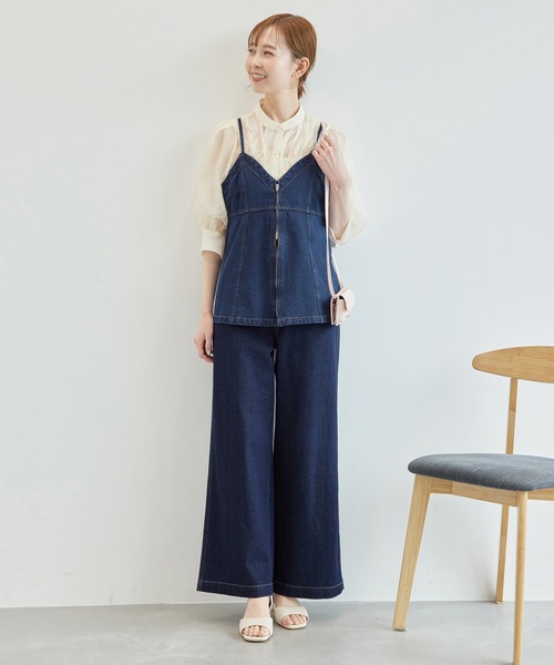 ROPE' PICNIC（ロペピクニック）の「デニムビスチェ（ベスト・レディース・ブルー/ネイビー・38）」の4枚目の写真