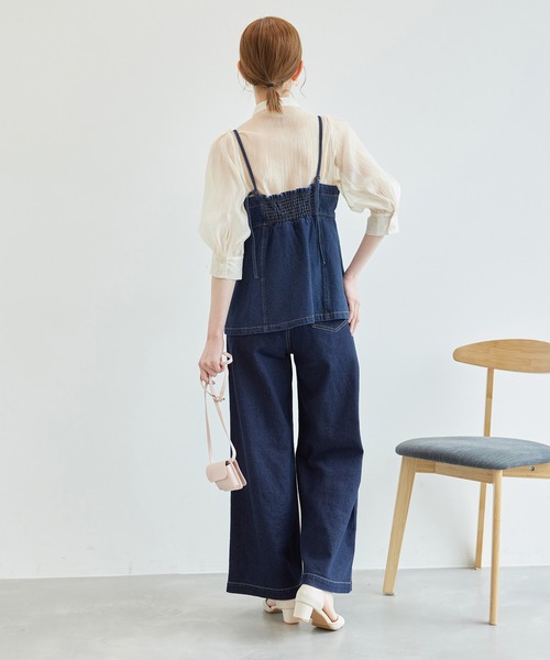 ROPE' PICNIC（ロペピクニック）の「デニムビスチェ（ベスト・レディース・ブルー/ネイビー・38）」の5枚目の写真