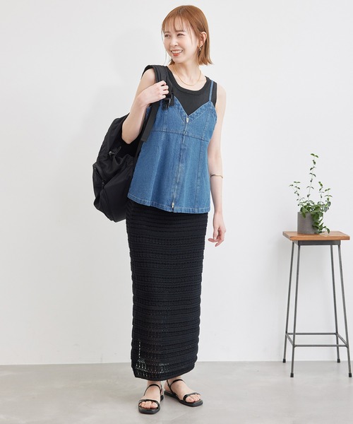 ROPE' PICNIC（ロペピクニック）の「デニムビスチェ（ベスト・レディース・ブルー/ネイビー・38）」の7枚目の写真