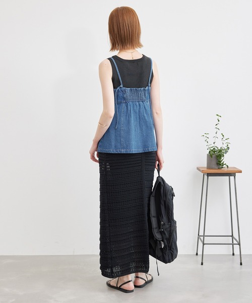 ROPE' PICNIC（ロペピクニック）の「デニムビスチェ（ベスト・レディース・ブルー/ネイビー・38）」の9枚目の写真