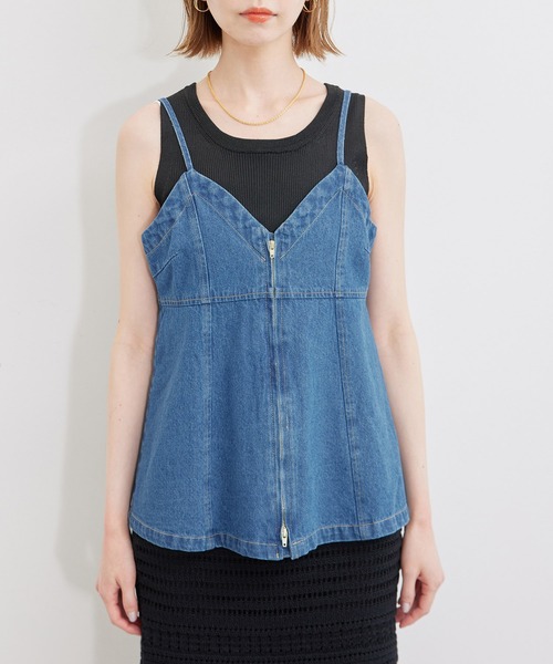 ROPE' PICNIC（ロペピクニック）の「デニムビスチェ（ベスト・レディース・ブルー/ネイビー・38）」の13枚目の写真