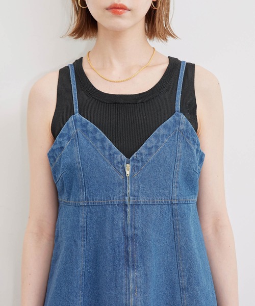 ROPE' PICNIC（ロペピクニック）の「デニムビスチェ（ベスト・レディース・ブルー/ネイビー・38）」の16枚目の写真