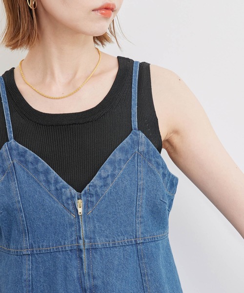 ROPE' PICNIC（ロペピクニック）の「デニムビスチェ（ベスト・レディース・ブルー/ネイビー・38）」の18枚目の写真