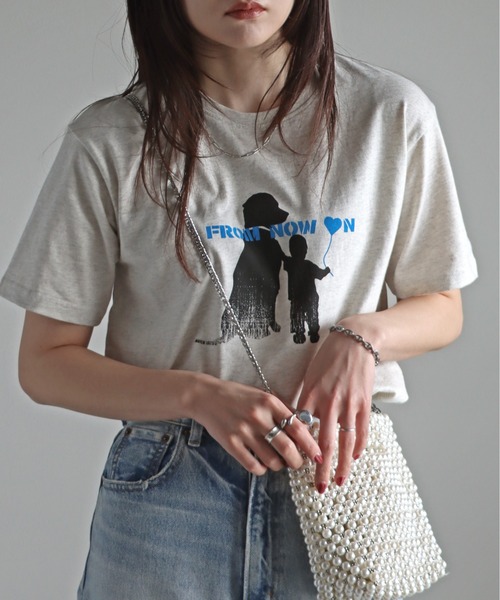 COURO（コウロ）の「アソートプリントTシャツ（Tシャツ/カットソー・レディース・ホワイト/ブラック/オートミール/ホワイト系/ホワイト系1/ホワイト系2/ホワイト系3/ブラック系/ブラック系1/ブラック系2/ブラック系3/ライトグレー系/ライトグレー系1/ライトグレー系2/ライトグレー系3・M/L）」の14枚目の写真