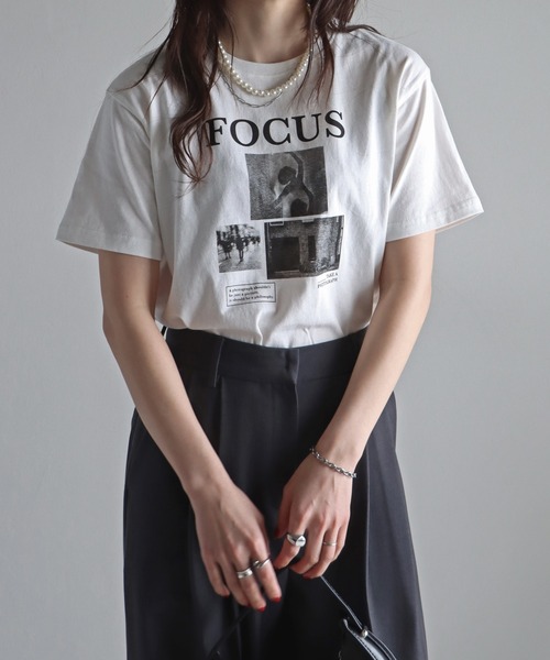 COURO（コウロ）の「アソートプリントTシャツ（Tシャツ/カットソー・レディース・ホワイト/ブラック/オートミール/ホワイト系/ホワイト系1/ホワイト系2/ホワイト系3/ブラック系/ブラック系1/ブラック系2/ブラック系3/ライトグレー系/ライトグレー系1/ライトグレー系2/ライトグレー系3・M/L）」の19枚目の写真