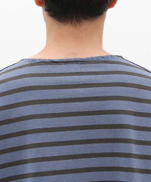 JOURNAL STANDARD J.S HOMESTEAD(ジャーナルスタンダードホームステッド)の「【J.S.Homestead】PIGMENT BORDER BOATNECK TEE(Tシャツ/カットソー・メンズ・キャメル/ブルー系その他/グレー・MEDIUM/LARGE)」の12枚目の写真