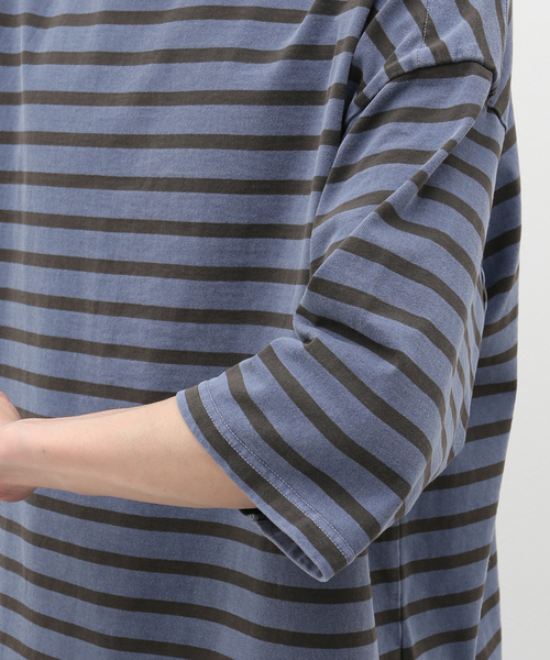 JOURNAL STANDARD J.S HOMESTEAD(ジャーナルスタンダードホームステッド)の「【J.S.Homestead】PIGMENT BORDER BOATNECK TEE(Tシャツ/カットソー・メンズ・キャメル/ブルー系その他/グレー・MEDIUM/LARGE)」の14枚目の写真