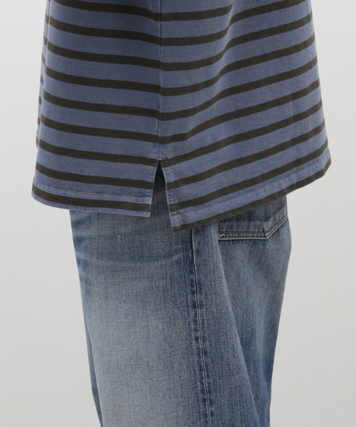 JOURNAL STANDARD J.S HOMESTEAD(ジャーナルスタンダードホームステッド)の「【J.S.Homestead】PIGMENT BORDER BOATNECK TEE(Tシャツ/カットソー・メンズ・キャメル/ブルー系その他/グレー・MEDIUM/LARGE)」の15枚目の写真