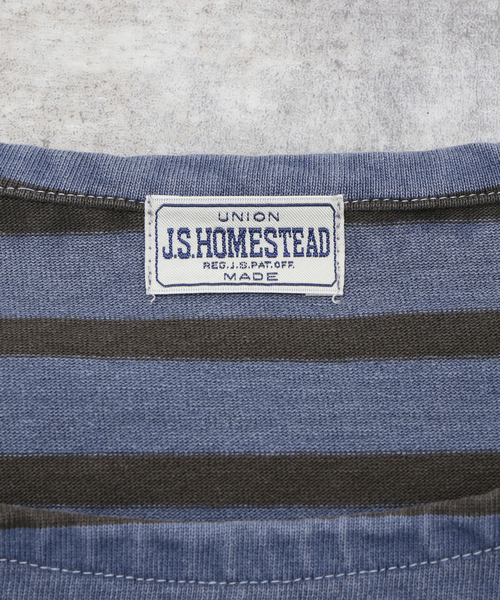 JOURNAL STANDARD J.S HOMESTEAD(ジャーナルスタンダードホームステッド)の「【J.S.Homestead】PIGMENT BORDER BOATNECK TEE(Tシャツ/カットソー・メンズ・キャメル/ブルー系その他/グレー・MEDIUM/LARGE)」の16枚目の写真