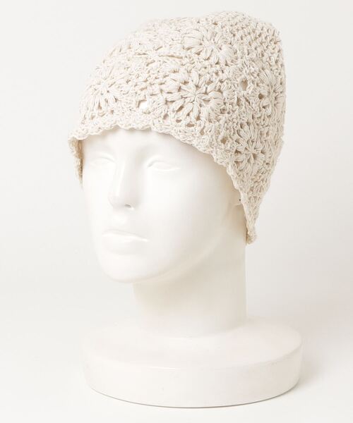 HIKA(ヒカ)の「【HIKA】カギ編みワッチCAP(ニットキャップ/ビーニー・レディース・ホワイト/ブルー/ピンク/バーガンディー/ブラック/カーキ/グレー/サックスブルー/ブラウン/イエロー・FREE)」の14枚目の写真