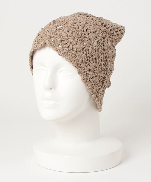 HIKA(ヒカ)の「【HIKA】カギ編みワッチCAP(ニットキャップ/ビーニー・レディース・ホワイト/ブルー/ピンク/バーガンディー/ブラック/カーキ/グレー/サックスブルー/ブラウン/イエロー・FREE)」の21枚目の写真