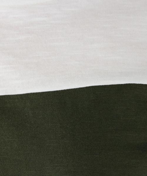 coen(コーエン)の「コットンモダール配色ロングスリーブTシャツ(Tシャツ/カットソー・レディース・オリーブ/ネイビー・MEDIUM/LARGE)」の8枚目の写真