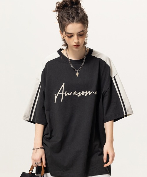 2色 ロングTシャツ ゲームシャツ ユニフォーム風 スポーティ WESTSEA tシャツ ユニフォーム風 半袖 ゲームシャツデザイン