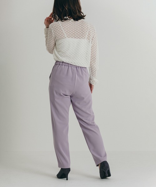 TITE IN THE STORE（ティテ　インザ　ストア）の「ダイヤ柄フリルネックニット（ニット/セーター・レディース・ブラック/オフホワイト・FREE）」の10枚目の写真