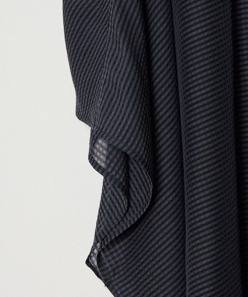 SEVEN BY SEVEN（セブンバイセブン）の「SEVEN BY SEVEN/セブン STAND COLLAR SHEER PONCHO SHIRTS シャツ（シャツ/ブラウス・メンズ・ブラック・L/M）」の15枚目の写真