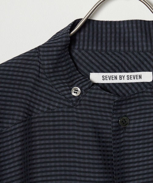 SEVEN BY SEVEN（セブンバイセブン）の「SEVEN BY SEVEN/セブン STAND COLLAR SHEER PONCHO SHIRTS シャツ（シャツ/ブラウス・メンズ・ブラック・L/M）」の14枚目の写真