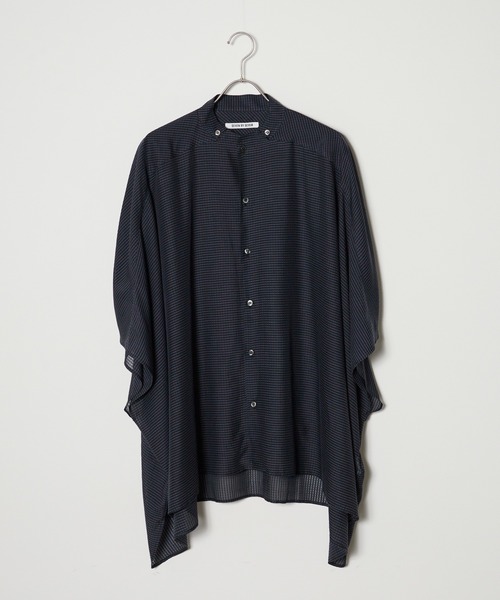 SEVEN BY SEVEN（セブンバイセブン）の「SEVEN BY SEVEN/セブン STAND COLLAR SHEER PONCHO SHIRTS シャツ（シャツ/ブラウス・メンズ・ブラック・L/M）」の19枚目の写真