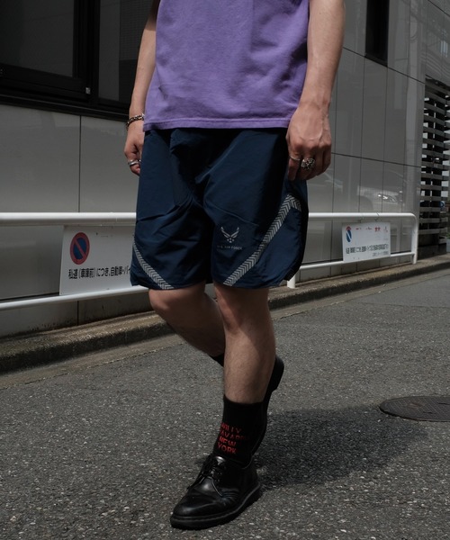 MILITARY（ミリタリー）の「【Military Reproduts　ミリタリーリプロダクツ】AIR FORCE トレーニングショーツ（その他パンツ・メンズ・ネイビー/ブラック・MEDIUM/LARGE/X-LARGE）」の13枚目の写真