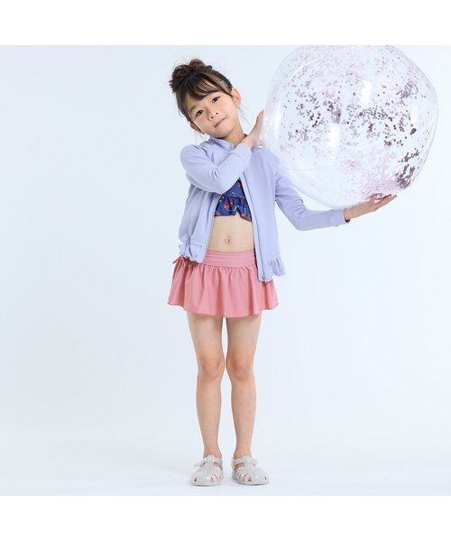 Ampersand（アンパサンド）の「【UVカット】さくらんぼ柄スイムウエア（水着・キッズ・ネイビー/アイボリー・80/90/100/110/120/130/140）」の7枚目の写真