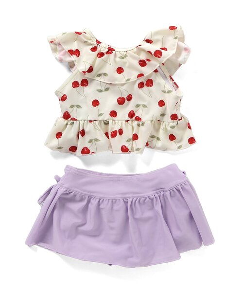 Ampersand（アンパサンド）の「【UVカット】さくらんぼ柄スイムウエア（水着・キッズ・ネイビー/アイボリー・80/90/100/110/120/130/140）」の16枚目の写真