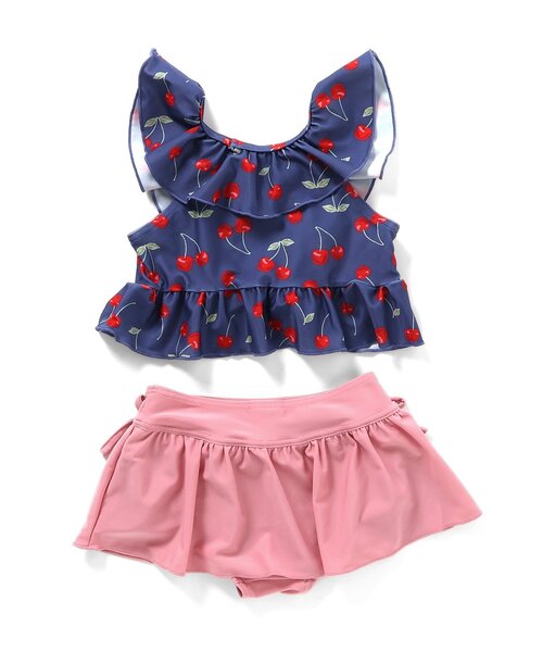 Ampersand（アンパサンド）の「【UVカット】さくらんぼ柄スイムウエア（水着・キッズ・ネイビー/アイボリー・80/90/100/110/120/130/140）」の17枚目の写真