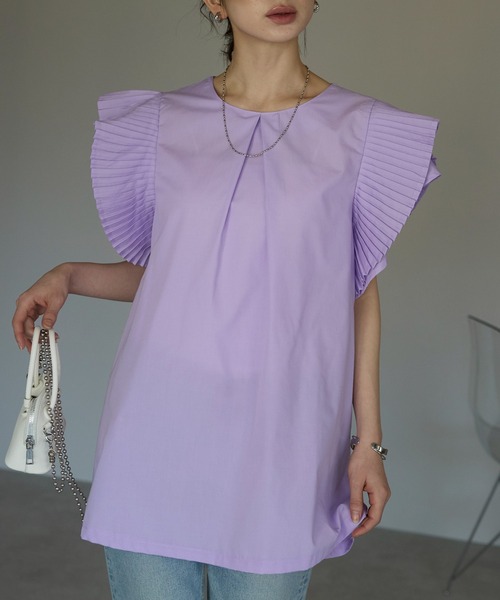 ☆RAINBOW MACHATT　タックスリーブパフブラウス　ホワイト MACHATT マチャット タックスリーブパフブラウス ホワイト トップス