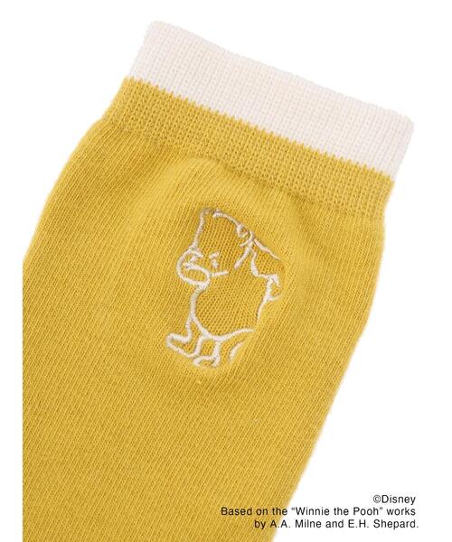 Samansa Mos2（サマンサ モスモス）の「【Disney】くまのプーさん/刺繍配色ソックス（ソックス/靴下・レディース・イエロー/チャコールグレー/キナリ・F）」の10枚目の写真
