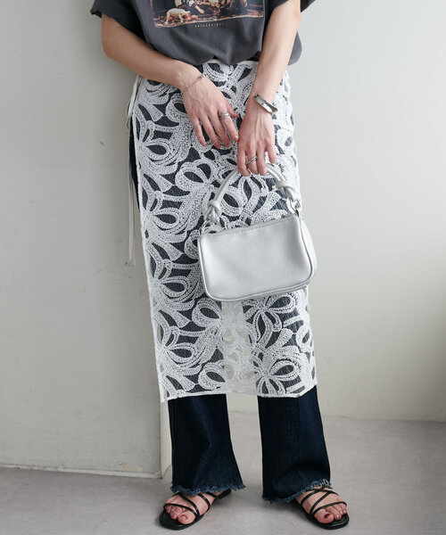 DISCOAT(ディスコート)の「【WEB限定】ラップレーススカート(スカート・レディース・オフホワイト/ホワイト・FREE)」の12枚目の写真