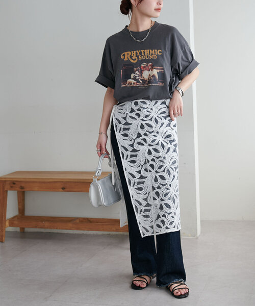 DISCOAT(ディスコート)の「【WEB限定】ラップレーススカート(スカート・レディース・オフホワイト/ホワイト・FREE)」の17枚目の写真