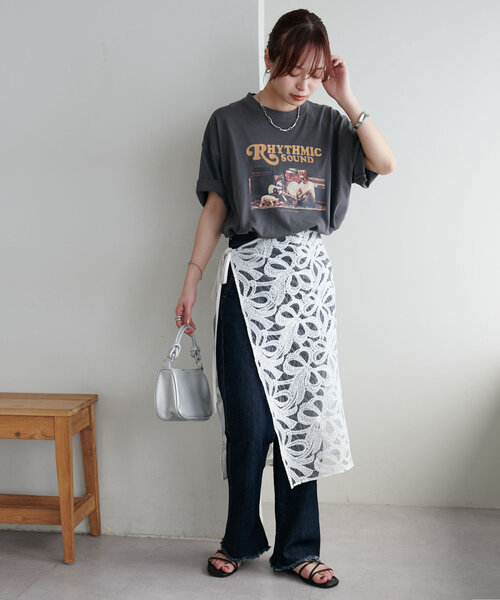 DISCOAT(ディスコート)の「【WEB限定】ラップレーススカート(スカート・レディース・オフホワイト/ホワイト・FREE)」の18枚目の写真