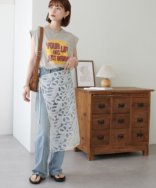 DISCOAT(ディスコート)の「【WEB限定】ラップレーススカート(スカート・レディース・オフホワイト/ホワイト・FREE)」の22枚目の写真