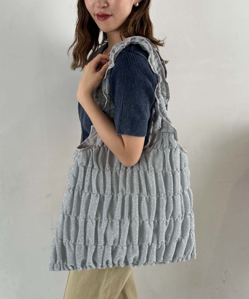 archives(アルシーヴ)の「ギャザートートバッグ(トートバッグ・レディース・ブラック/シルバー/ブラウン・FREE)」の16枚目の写真