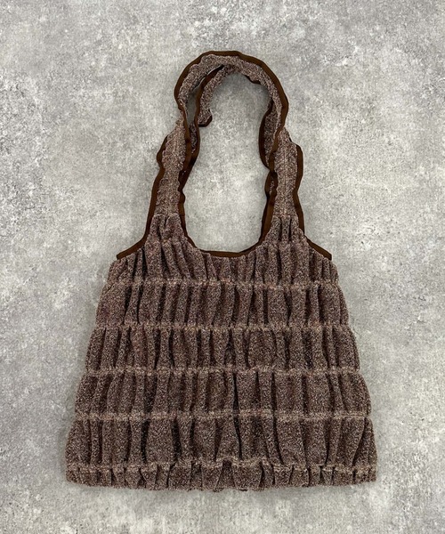 archives(アルシーヴ)の「ギャザートートバッグ(トートバッグ・レディース・ブラック/シルバー/ブラウン・FREE)」の4枚目の写真