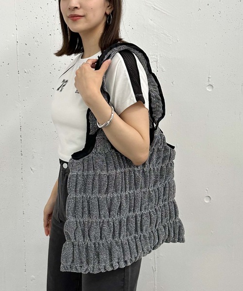 archives(アルシーヴ)の「ギャザートートバッグ(トートバッグ・レディース・ブラック/シルバー/ブラウン・FREE)」の19枚目の写真