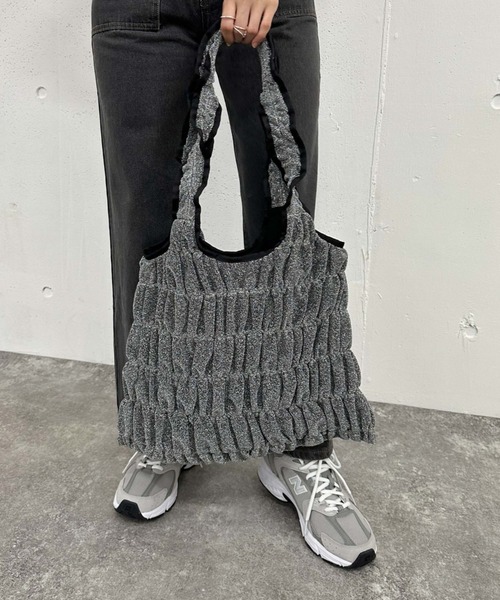 archives(アルシーヴ)の「ギャザートートバッグ(トートバッグ・レディース・ブラック/シルバー/ブラウン・FREE)」の21枚目の写真