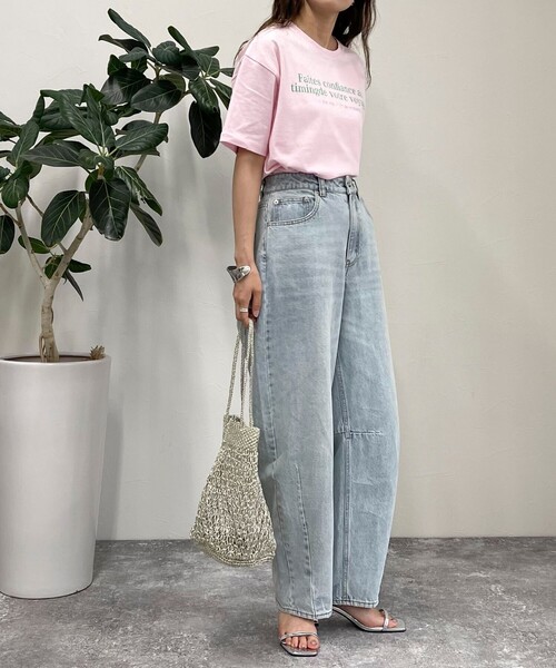 fredy emue（フレディエミュ）の「VOYAGE Tシャツ（Tシャツ/カットソー・レディース・オフホワイト/ベビーピンク/チャコールグレー・38）」の15枚目の写真