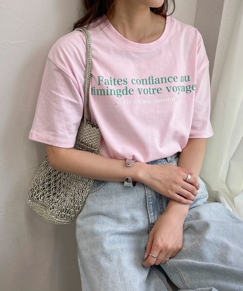 fredy emue（フレディエミュ）の「VOYAGE Tシャツ（Tシャツ/カットソー・レディース・オフホワイト/ベビーピンク/チャコールグレー・38）」の22枚目の写真