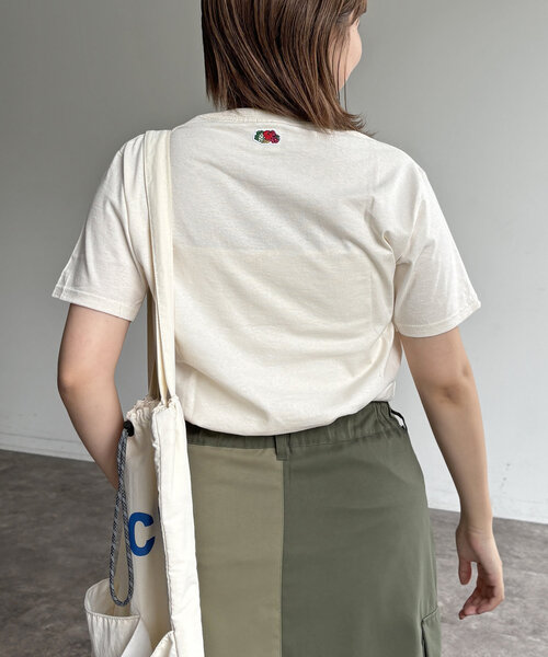 FRUIT OF THE LOOM（フルーツオブザルーム）の「【FRUIT OF THE LOOM】別注2パックT（Tシャツ/カットソー・レディース・オフホワイト/ブラック・FREE）」の8枚目の写真