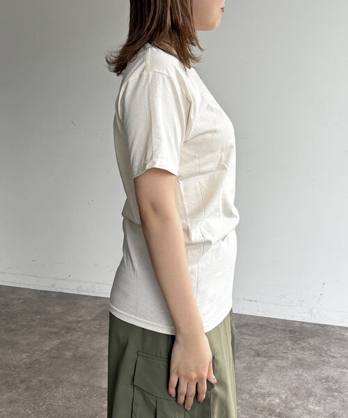 FRUIT OF THE LOOM（フルーツオブザルーム）の「【FRUIT OF THE LOOM】別注2パックT（Tシャツ/カットソー・レディース・オフホワイト/ブラック・FREE）」の11枚目の写真