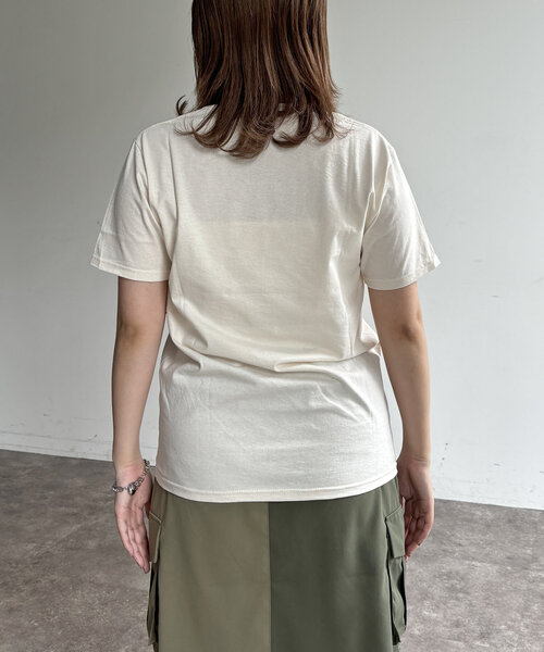 FRUIT OF THE LOOM（フルーツオブザルーム）の「【FRUIT OF THE LOOM】別注2パックT（Tシャツ/カットソー・レディース・オフホワイト/ブラック・FREE）」の12枚目の写真