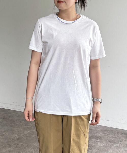 FRUIT OF THE LOOM（フルーツオブザルーム）の「【FRUIT OF THE LOOM】別注2パックT（Tシャツ/カットソー・レディース・オフホワイト/ブラック・FREE）」の13枚目の写真